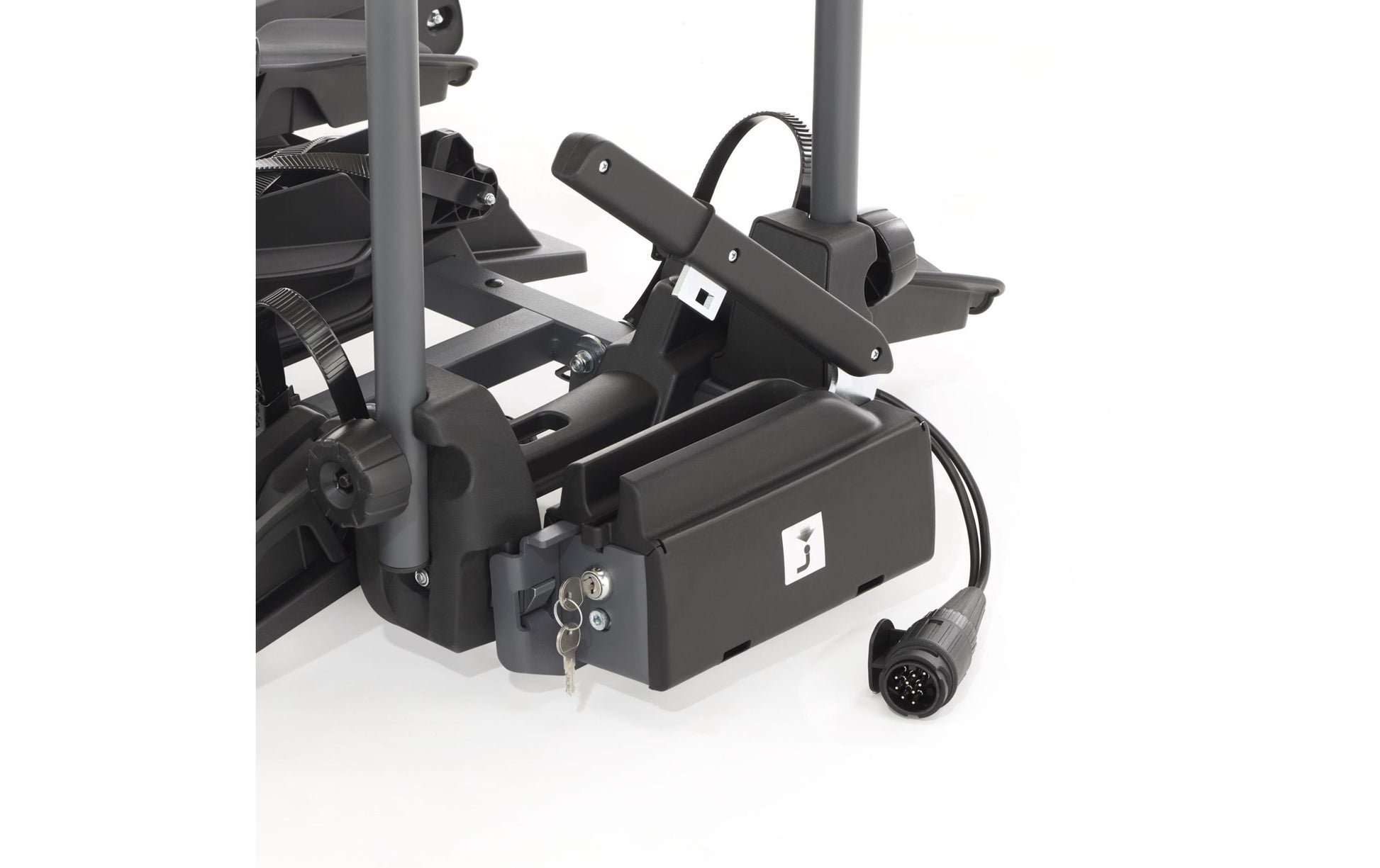 Fischer Sports Fischer ProlineEvo Fahrradträger – 3 Fahrräder – für Anhängerkupplung – Schwarz, Max. Tragkraft 60 kg, Zusammenklappbar