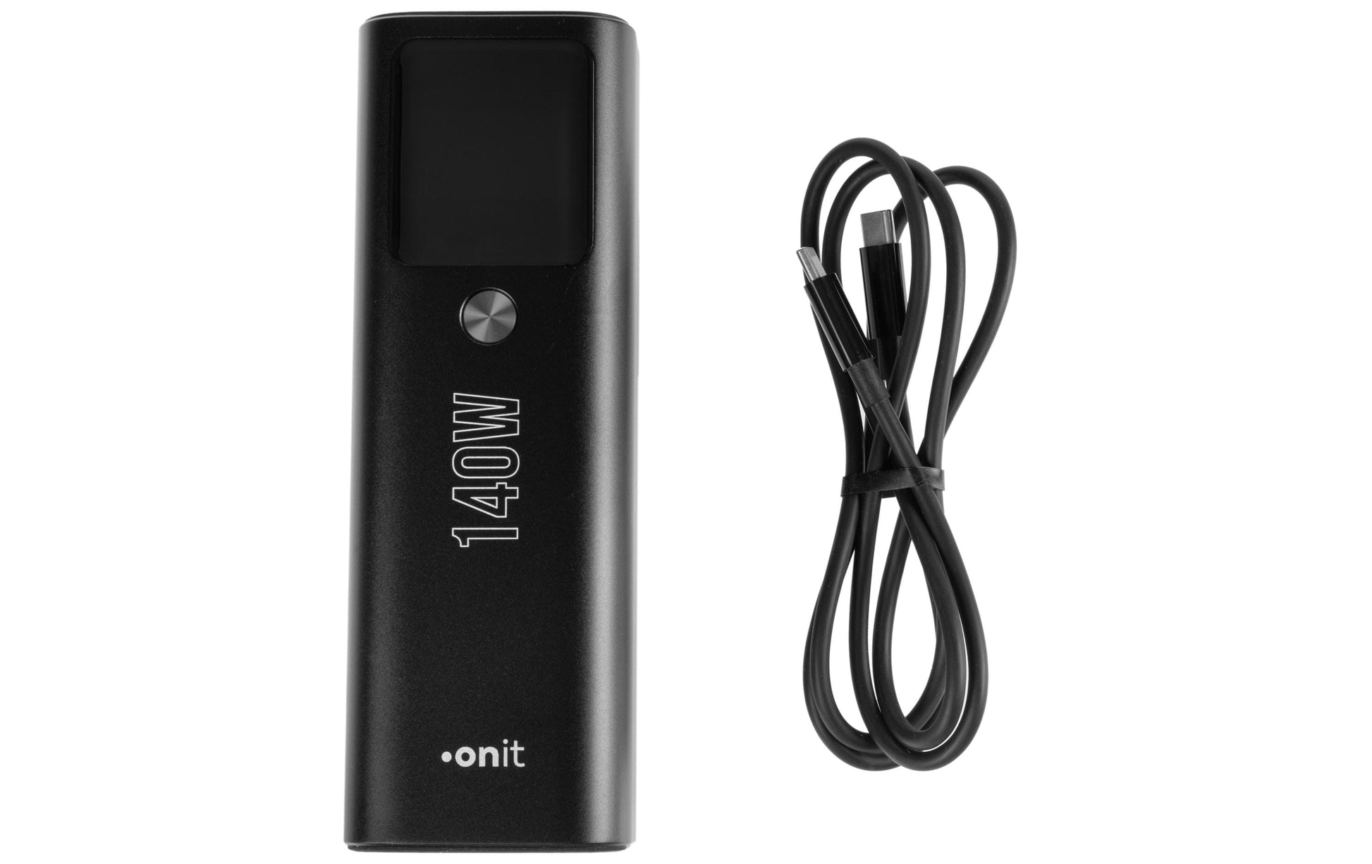 ONIT Powerbank 25000 mAh, PD 140 W, 2× USB-C, Pass-Through, Anthrazit