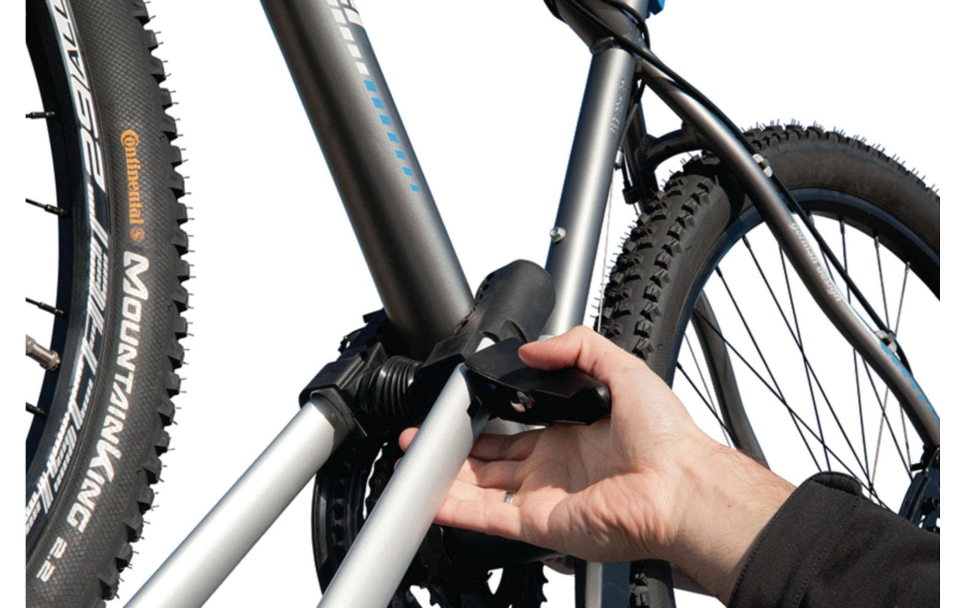 Fischer Sports Fischer Dach-Fahrradträger – Haltearm aus Aluminium für Rahmen 30–80 mm, für 1 Fahrrad, max. Tragkraft 15 kg