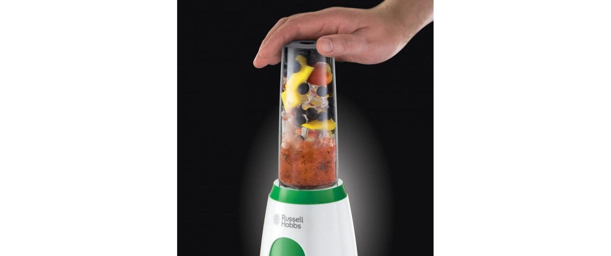 Russell Hobbs Smoothie-Mixer 25160-56 – 0,6 l, 300 W, spülmaschinenfest – grün/weiss