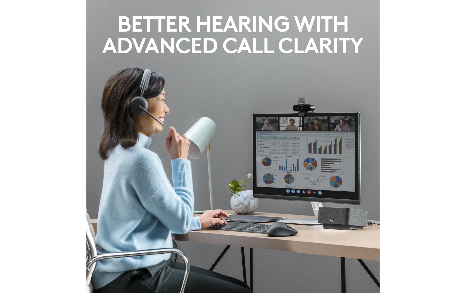 Logitech Zone Wireless 2 UC EMEA-914 – Headset – 2,4 GHz/ Bluetooth – Graphit