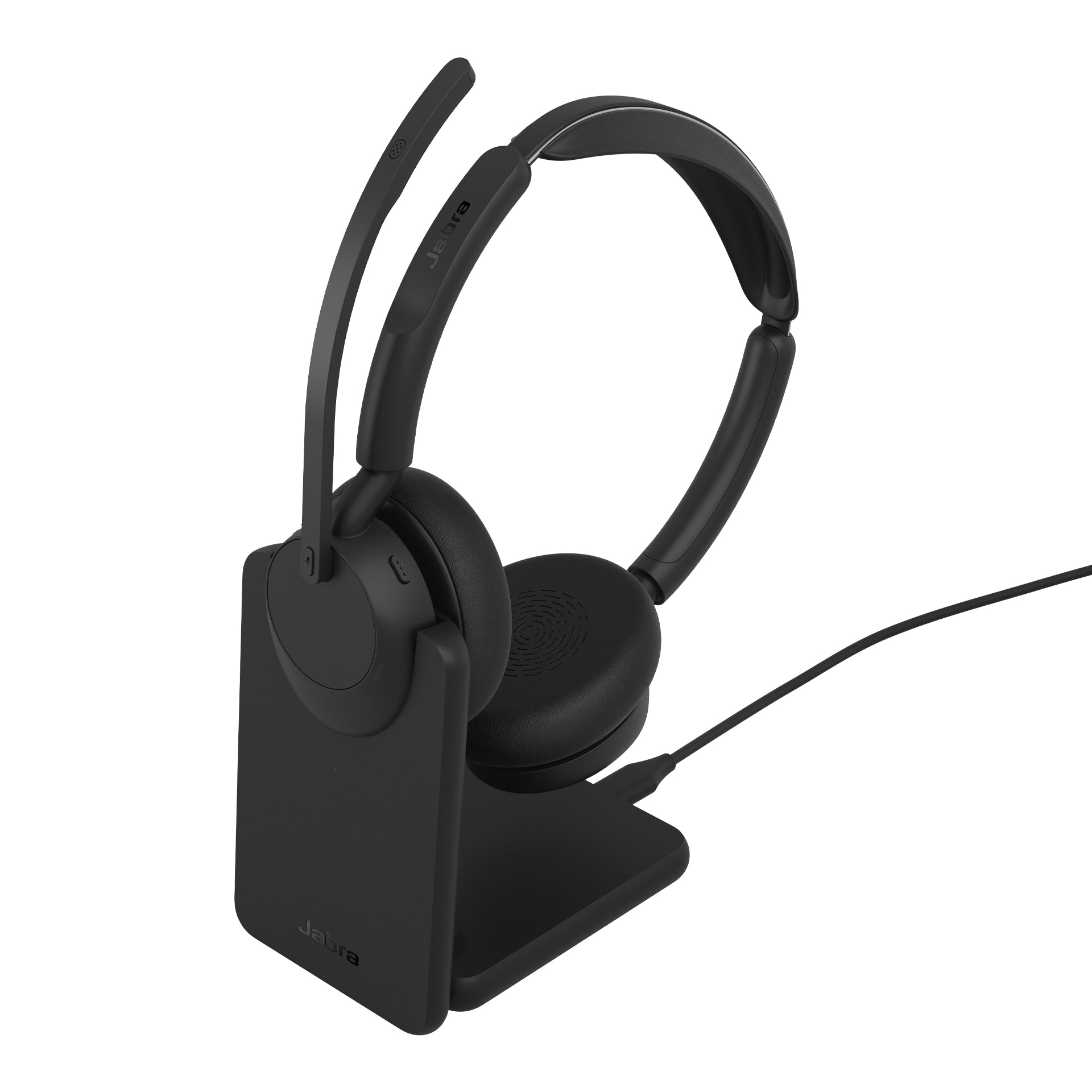 Jabra Evolve3 45 Office-Headset – On-Ear, Stereo, BT, MS Teams zertifiziert, mit USB-A-Dongle, Schwarz