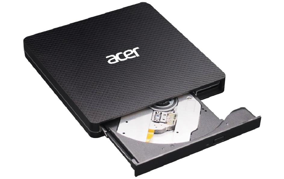 Acer AXD001 – Externes DVD±RW-Laufwerk, USB-A & USB-C, Slot-In, Schwarz