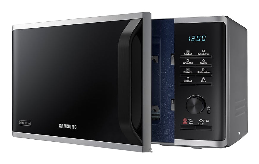 Samsung Solo-Mikrowelle MS23K3515AS/SW – 23 l, Keramikboden, 800 W – Silber