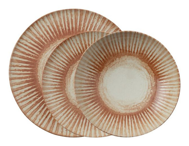 Arthur Krupp Speise-Service Sunlight – Set 12-teilig, Ø 27,5/22,0/20,0 cm, Steinzeug