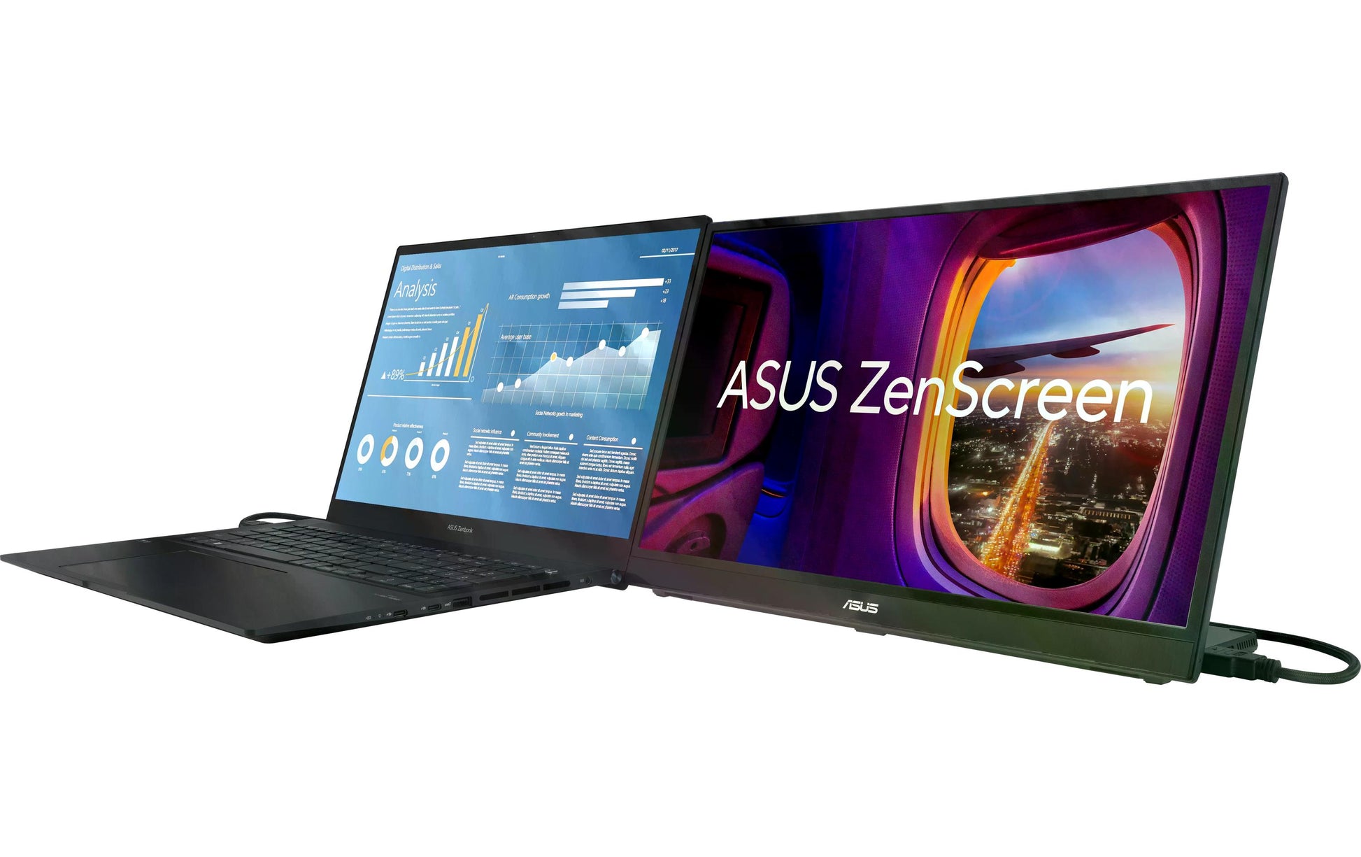ASUS Zenscreen MB17AHG – Monitor, 17,3" 1920 × 1080 (Full HD), Schwarz