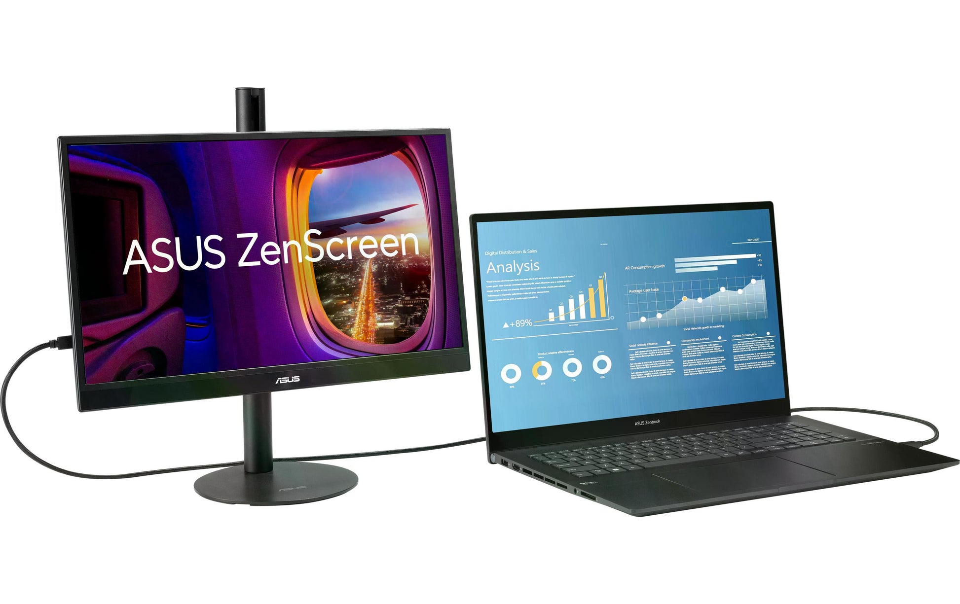 ASUS Zenscreen MB17AHG – Monitor, 17,3" 1920 × 1080 (Full HD), Schwarz