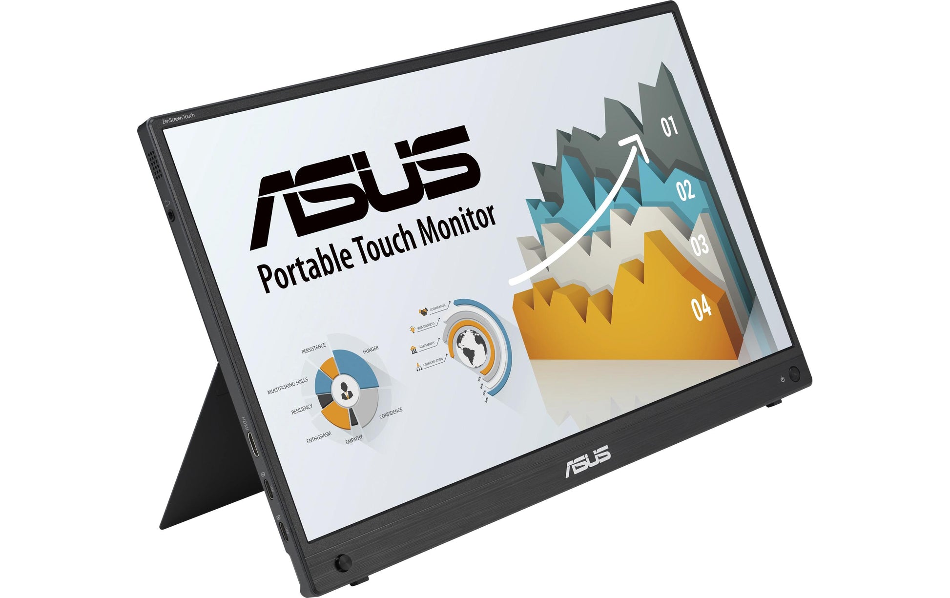 ASUS ZenScreen MB16AHT – Portabler Monitor, 15,6" 1920 × 1080 (Full HD), Touch, Schwarz
