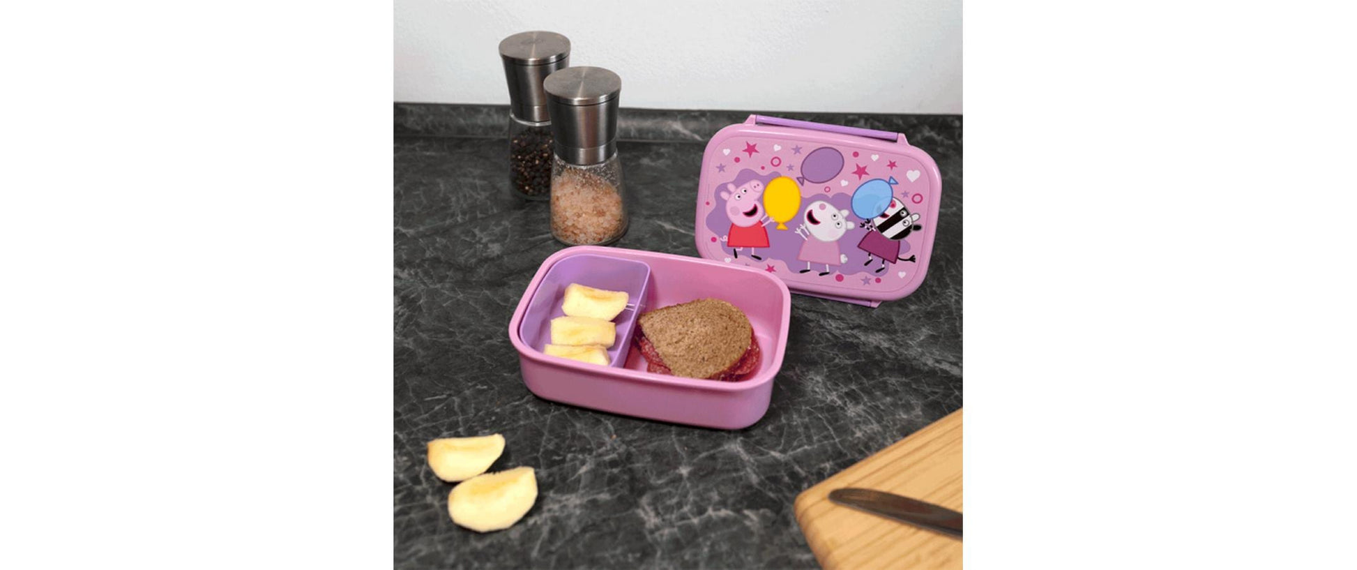 Scooli Lunchbox 800 ml, 18 × 13,5 × 6 cm, Kunststoff, Peppa Pig, Mehrfarbig