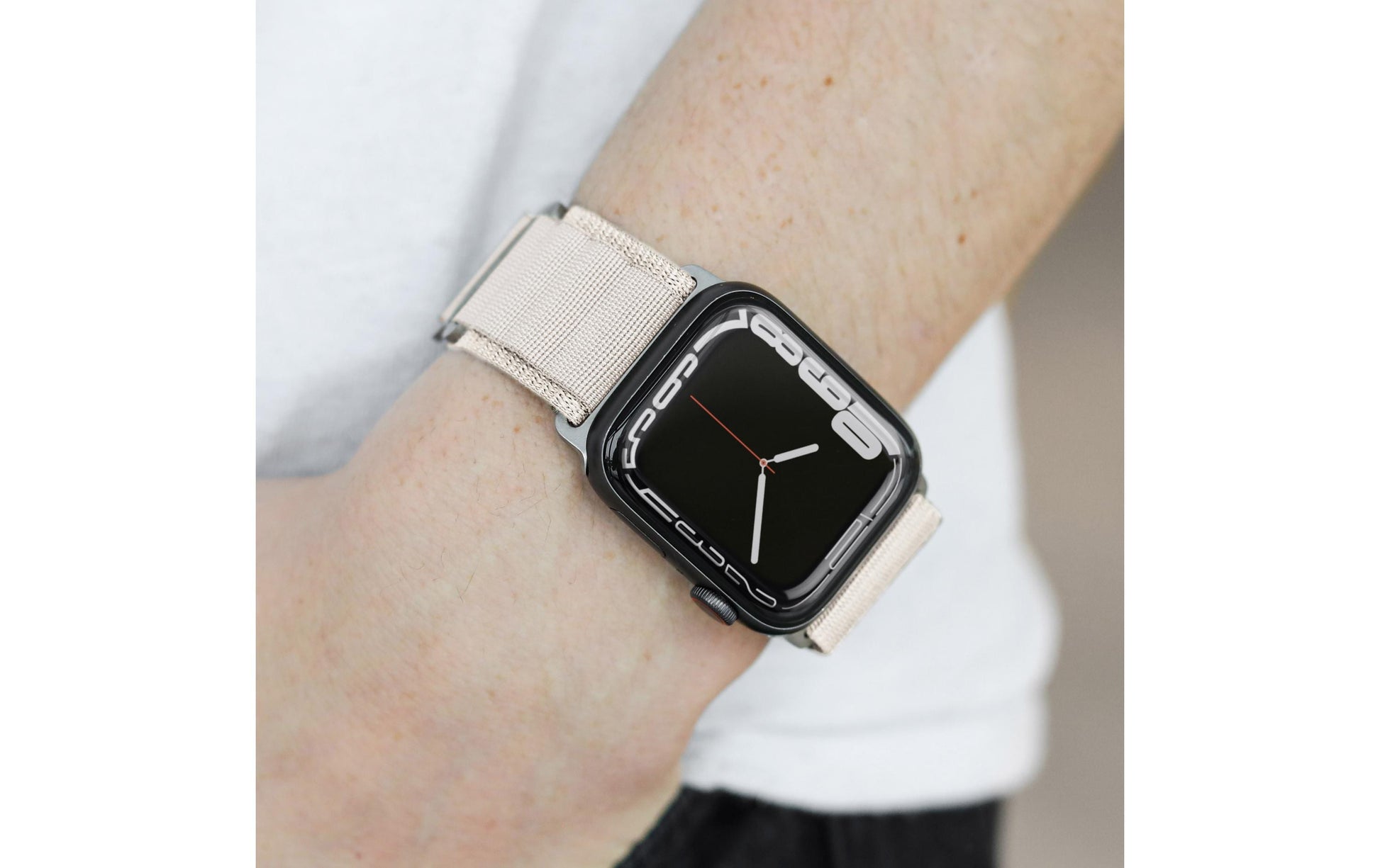 Vonmählen Action Loop Case 2 – Armband – für Apple Watch (diverse Grössen), Creme, Nylon