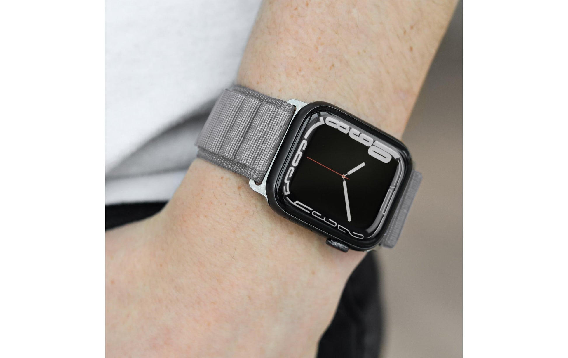 Vonmählen Action Loop Case 2 – Armband – für Apple Watch (diverse Grössen), Hellgrau, Nylon