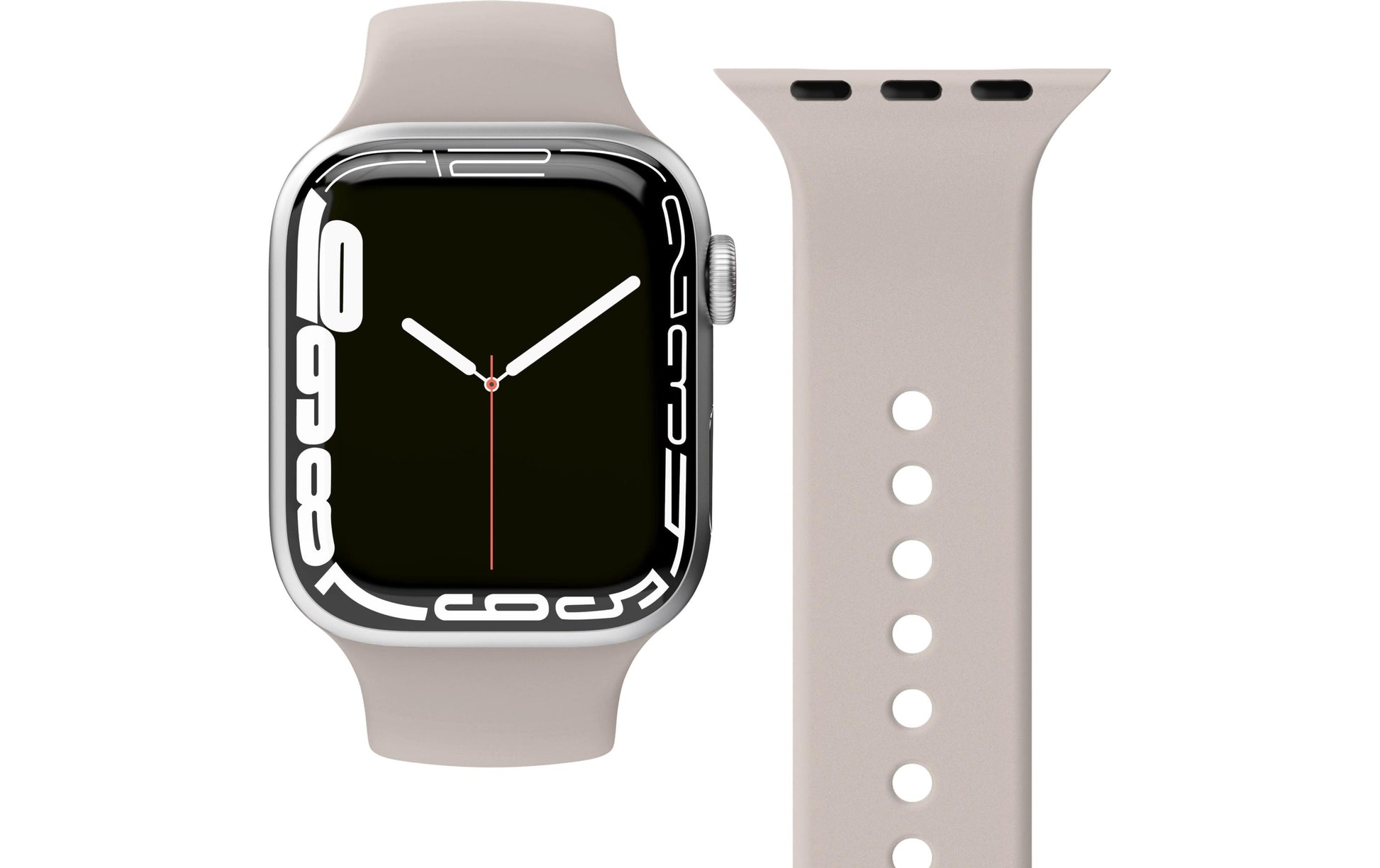 Vonmählen Classic Band Case 1 – Armband – für Apple Watch 38/40/41 mm, Creme, Silikon