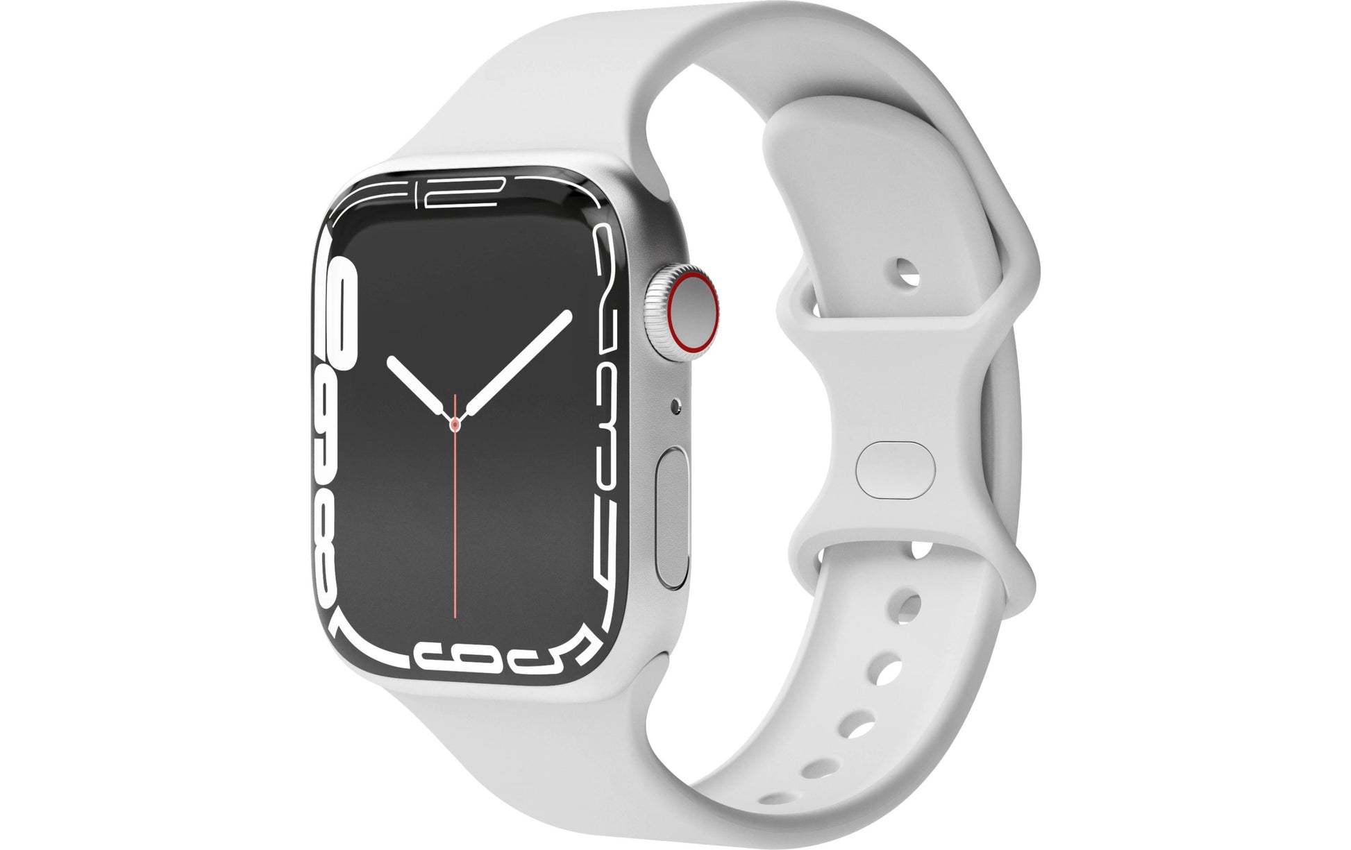 Vonmählen Classic Band 2 – Armband – für Apple Watch (diverse Grössen), Hellgrau, Silikon