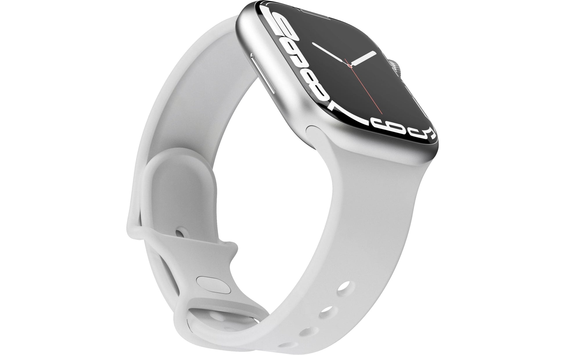 Vonmählen Classic Band 2 – Armband – für Apple Watch (diverse Grössen), Hellgrau, Silikon