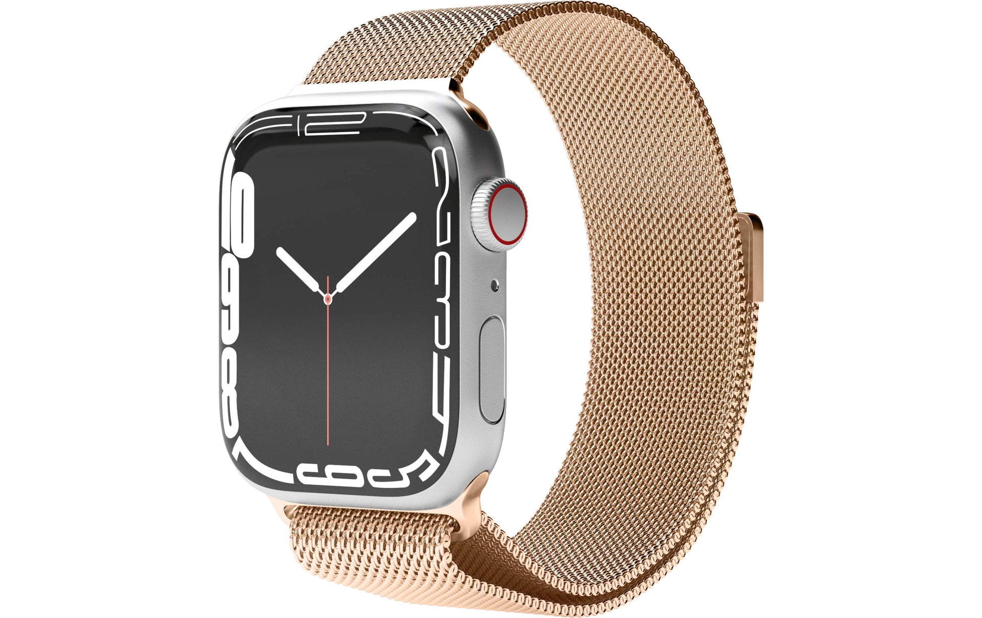 Vonmählen Milanese Loop Case 1 – Armband – für Apple Watch 38 mm, 40 mm, 41 mm, Roségold, Edelstahl