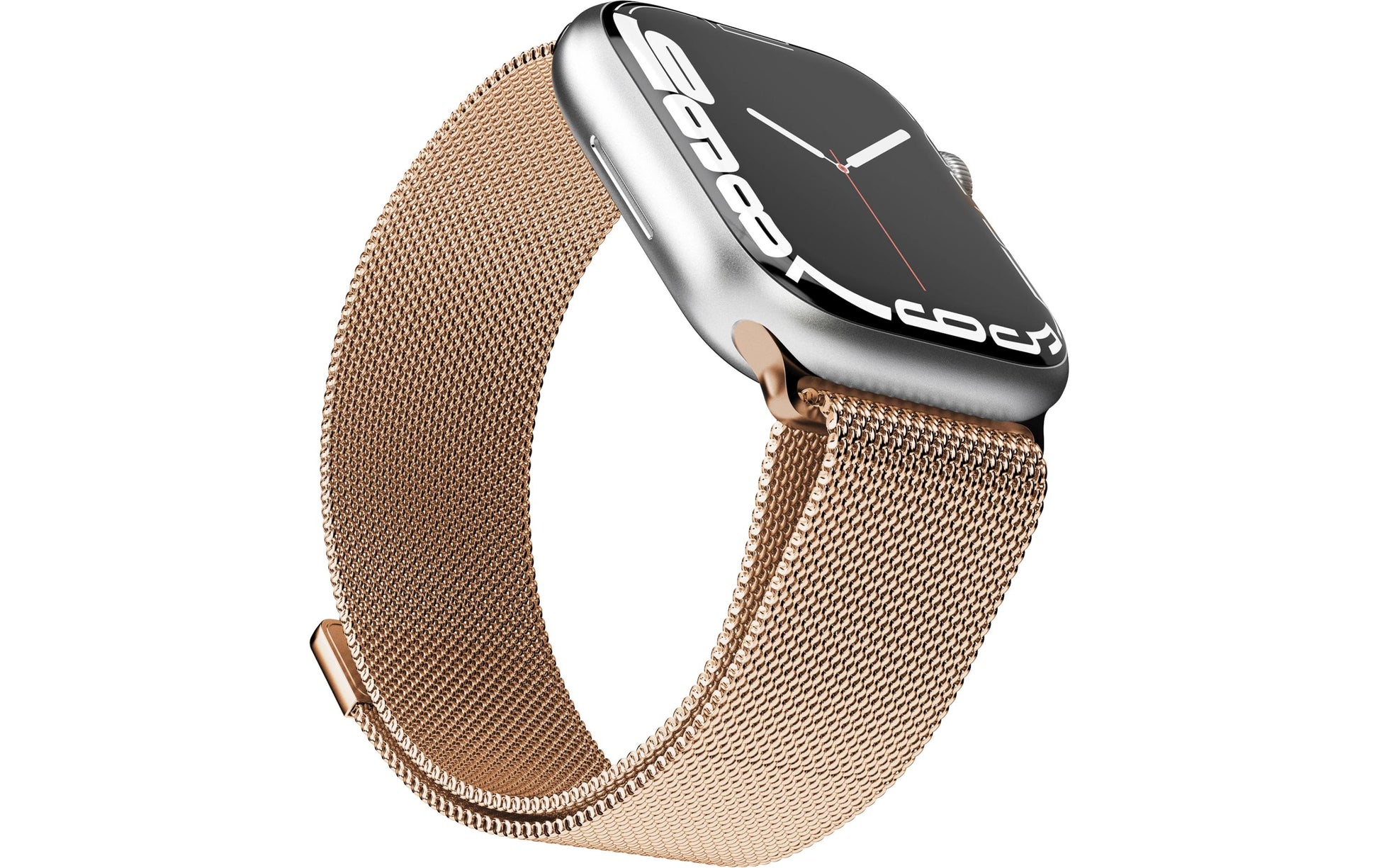Vonmählen Milanese Loop Case 1 – Armband – für Apple Watch 38 mm, 40 mm, 41 mm, Roségold, Edelstahl