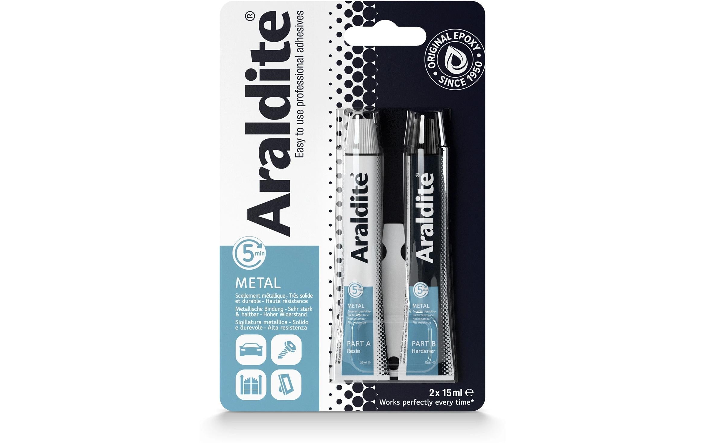 Go-Araldite Araldite 2K Epoxidharzkleber Metalltuben – Transparent – 30 ml