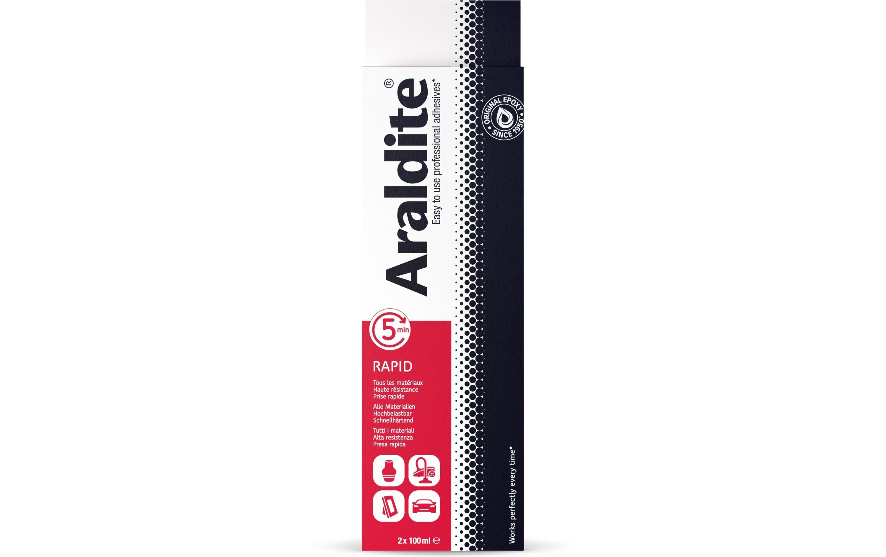 Go-Araldite Araldite 2K-Epoxidharzkleber Rapid – Tuben – Transparent – 2 × 100 ml
