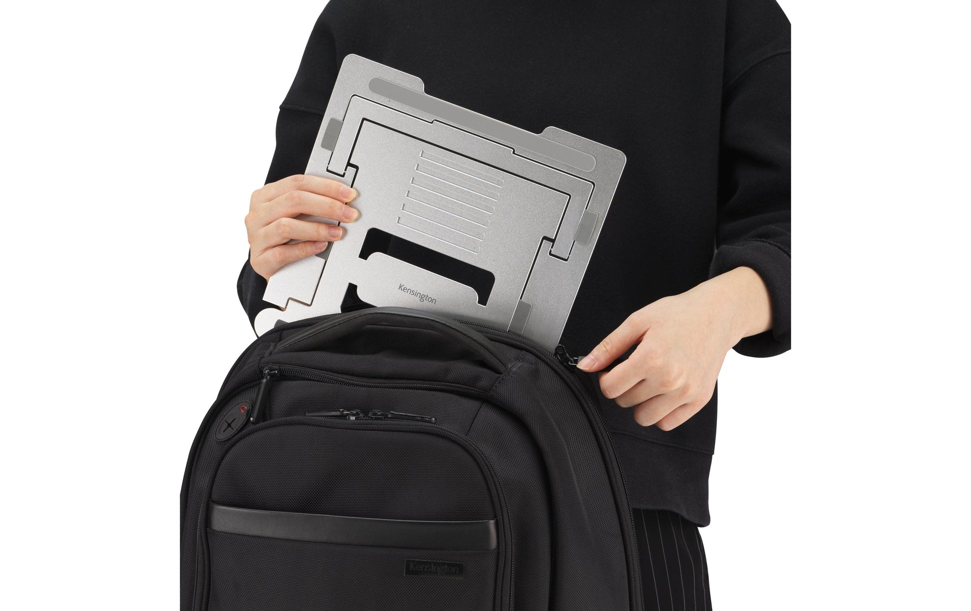 Kensington Laptop-Ständer – bis 16", höhenverstellbar (86–118 mm), bis 5 kg Traglast – Silber
