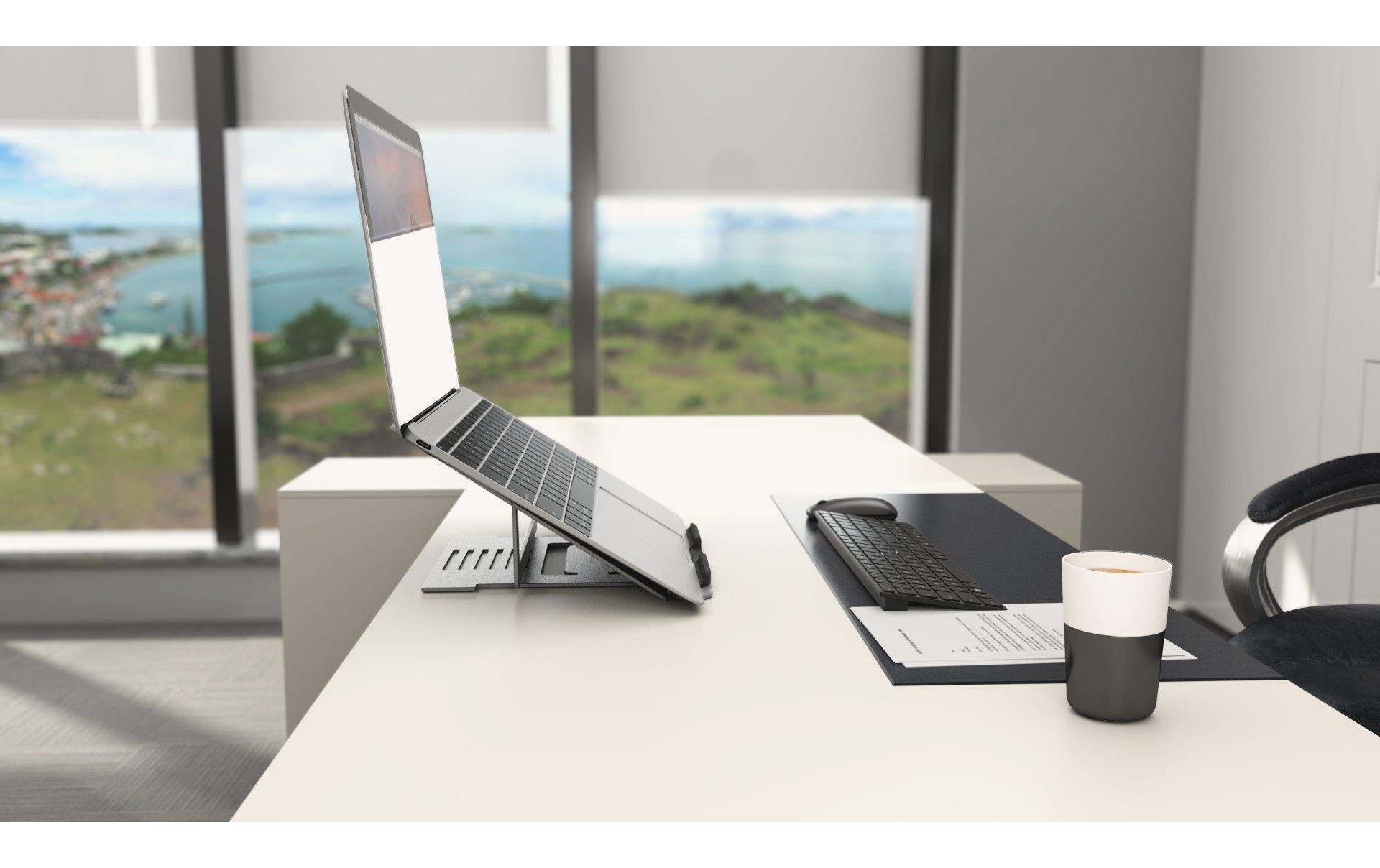 Kensington Laptop-Ständer – bis 16", höhenverstellbar (86–118 mm), bis 5 kg Traglast – Silber