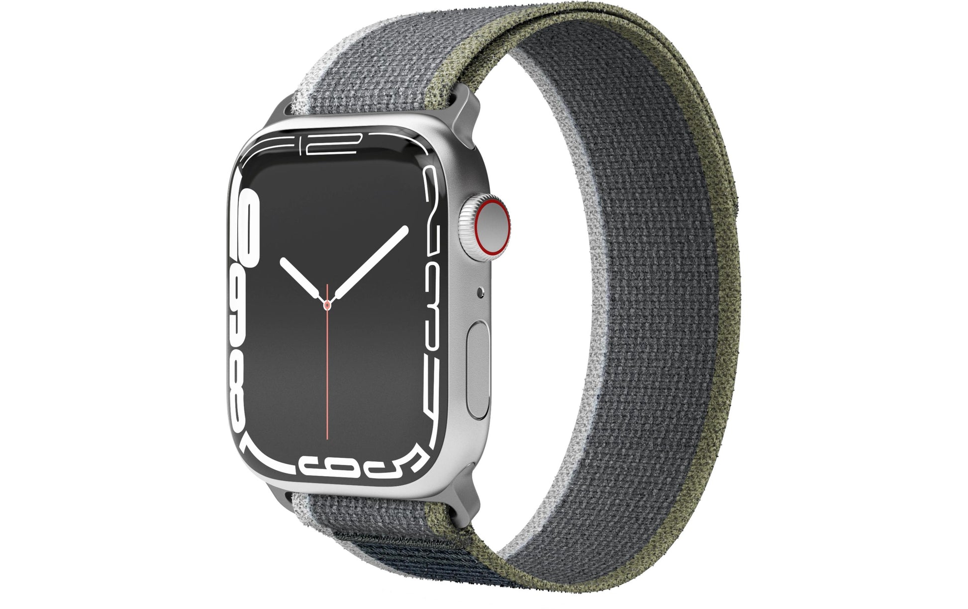 Vonmählen Trekking Case 2 – Armband – für Apple Watch (diverse Grössen) – Grün/Grau, Nylon