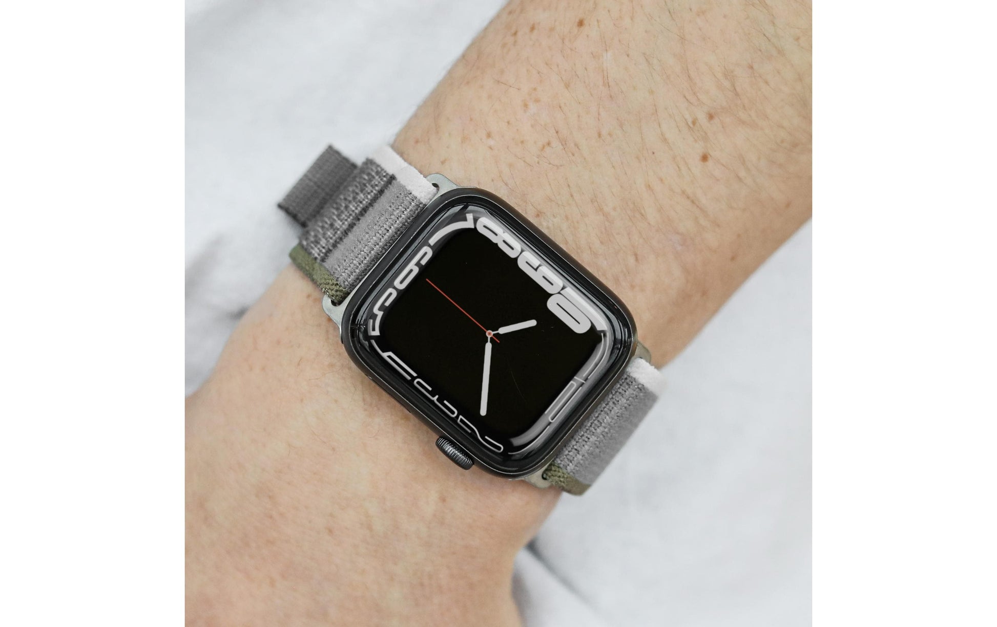 Vonmählen Trekking Case 1 – Armband – für Apple Watch 38 mm, 40 mm, 41 mm, Grün/Grau, Nylon