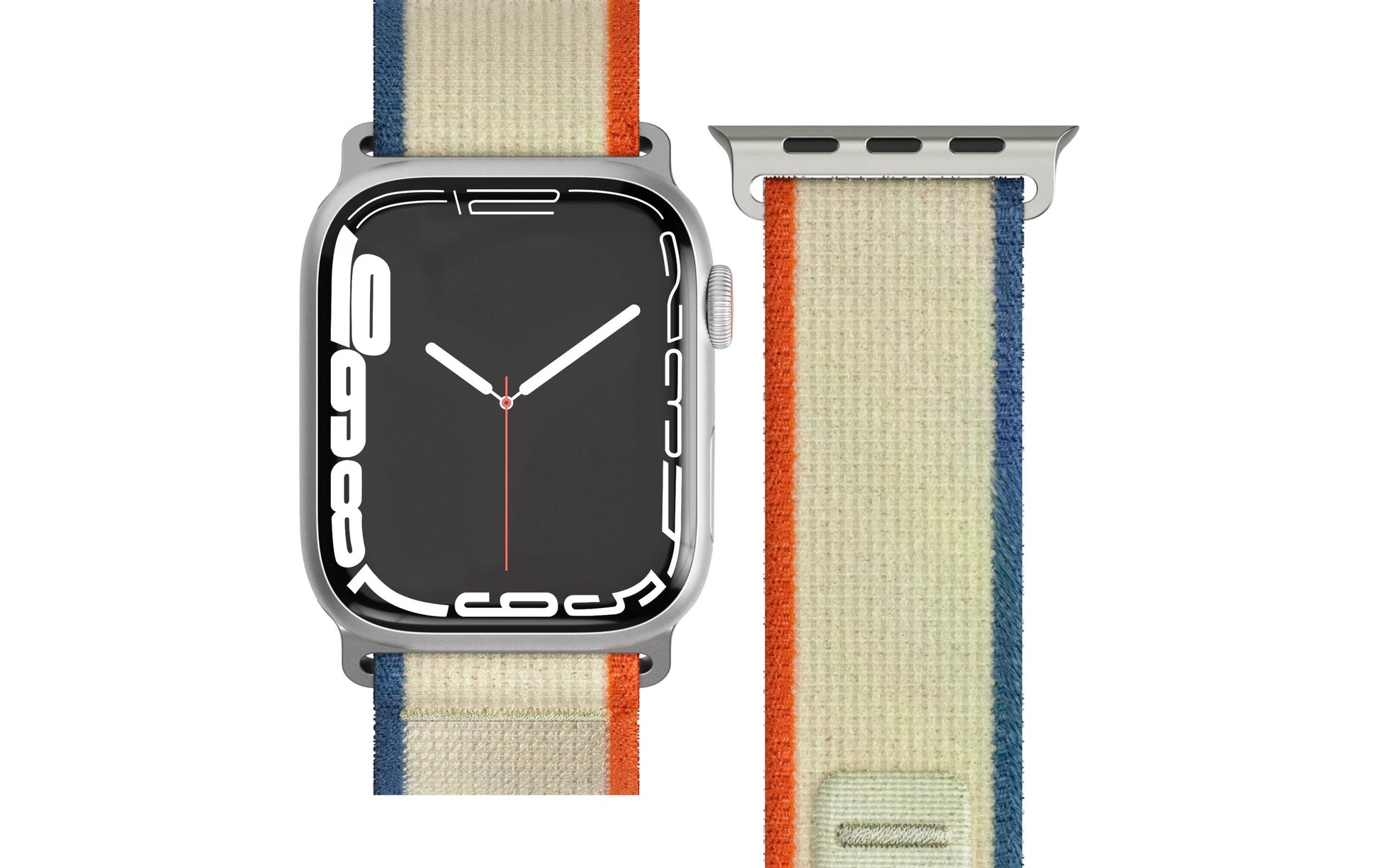 Vonmählen Trekking Case 1 – Armband – für Apple Watch 38 mm, 40 mm, 41 mm, Beige/Orange, Nylon