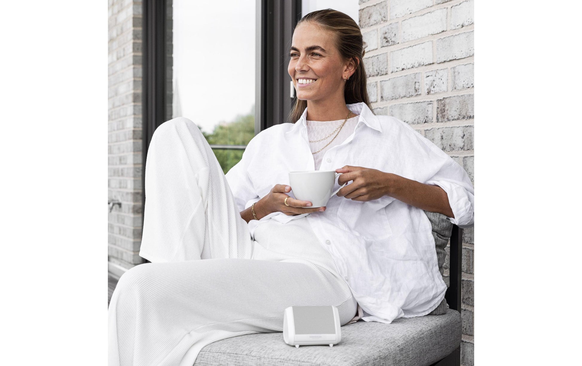 Vonmählen Air Beats Mini – Bluetooth-Lautsprecher – IPX6, 13 h Akku, Bluetooth 5.0, Mikrofon, Weiss