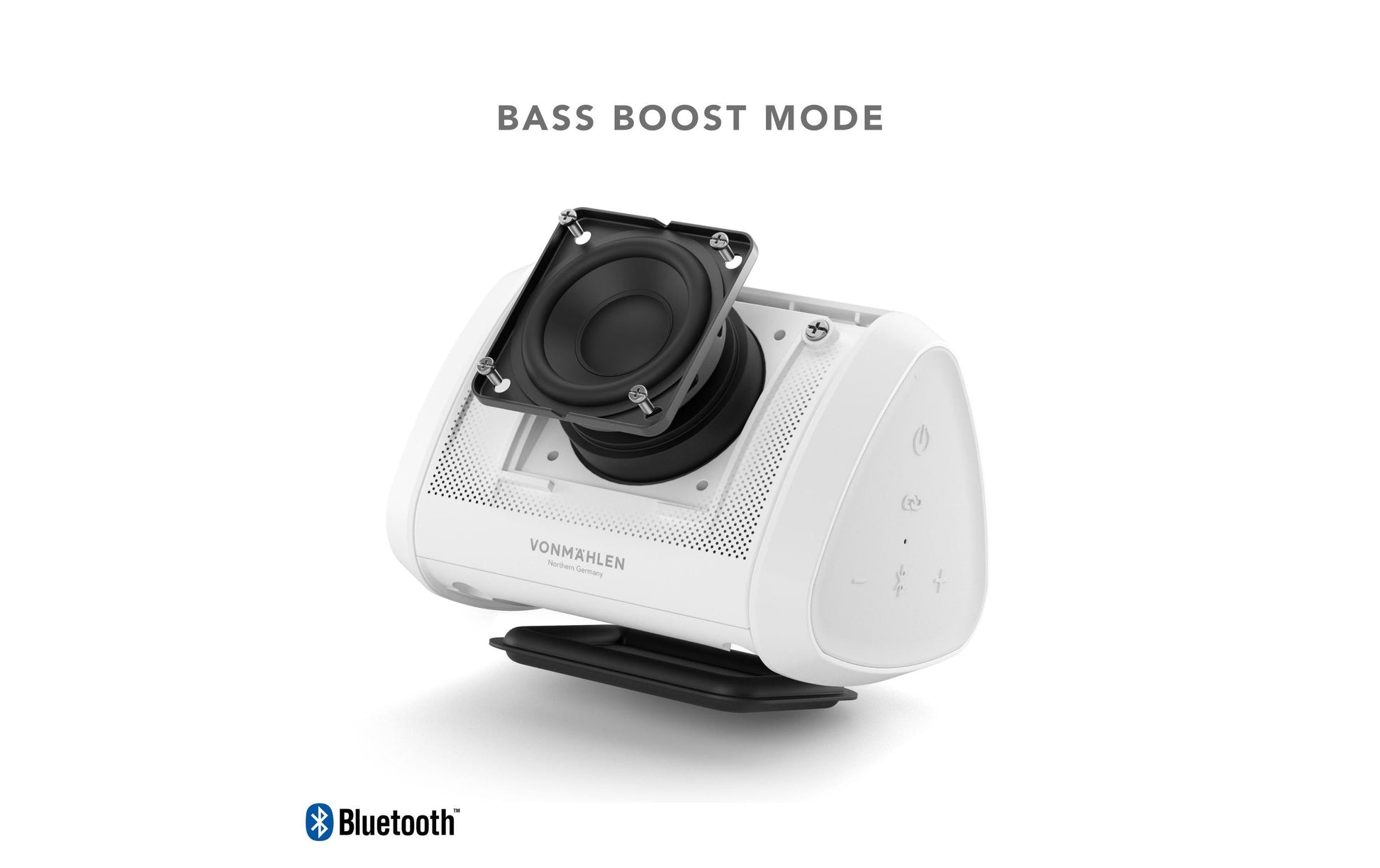 Vonmählen Air Beats Mini – Bluetooth-Lautsprecher – IPX6, 13 h Akku, Bluetooth 5.0, Mikrofon, Weiss