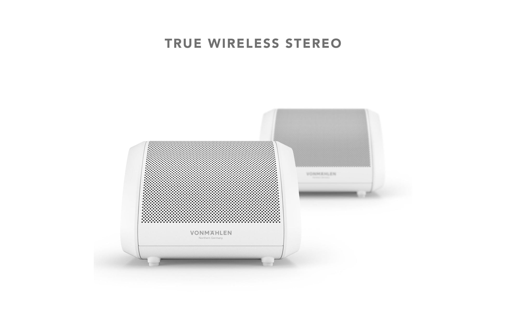 Vonmählen Air Beats Mini – Bluetooth-Lautsprecher – IPX6, 13 h Akku, Bluetooth 5.0, Mikrofon, Weiss