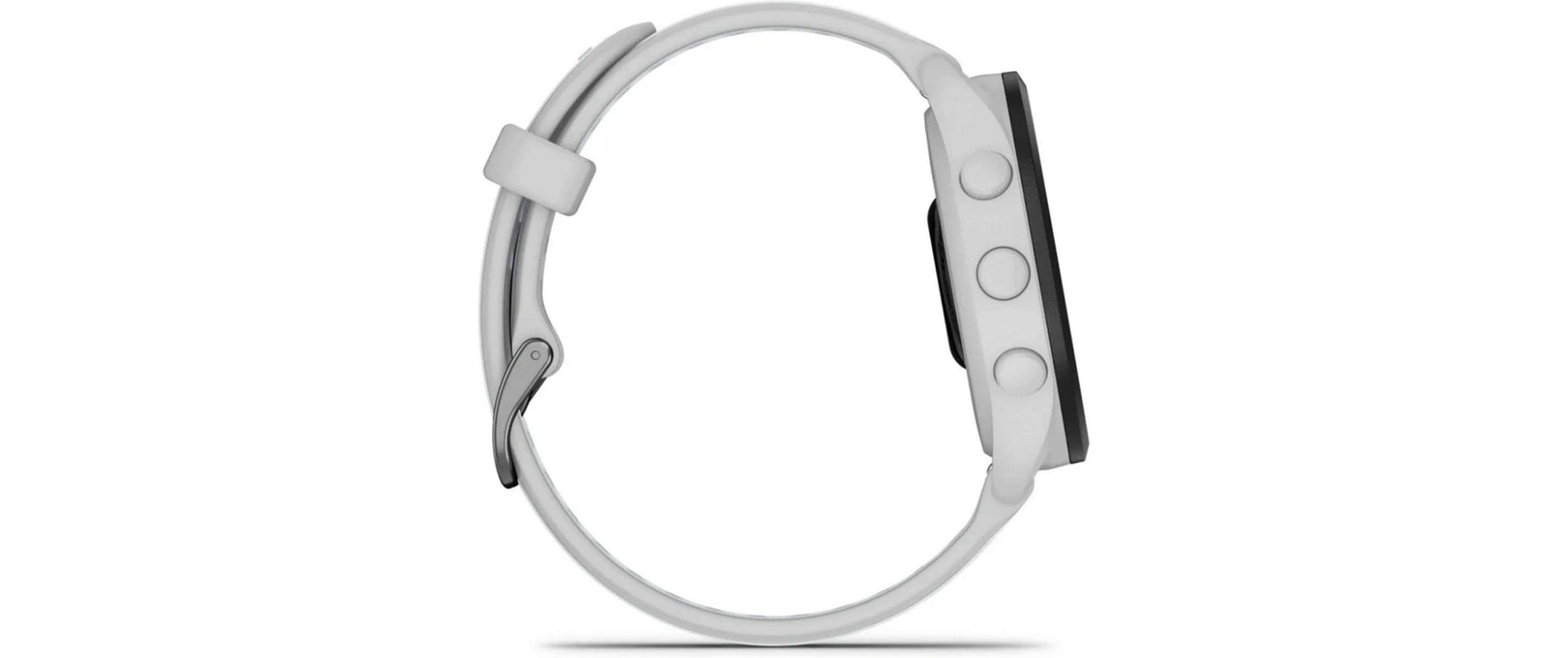 Garmin Forerunner 165 – GPS-Smartwatch – 43 mm, 1,2", GPS, AMOLED, 5 ATM, Hellgrau/Weiss, Sportarmband