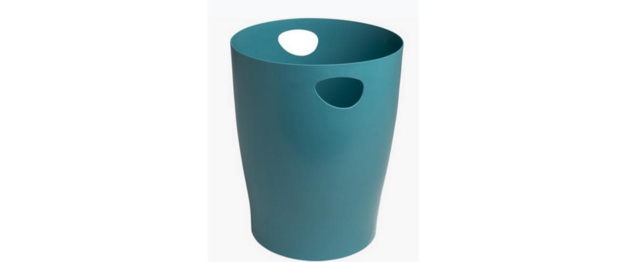 Exacompta Papierkorb – 15 l – Kunststoff (PP), rund – Pazifikblau