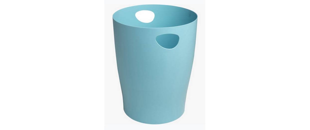 Exacompta Ecobin Papierkorb – 15 l – Kunststoff (PP), rund – hellblau