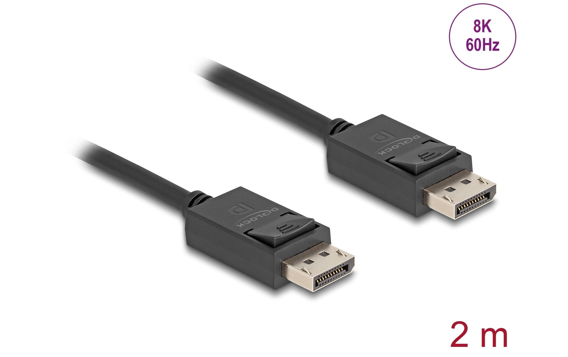 DeLOCK DisplayPort Kabel DP 2.1 8K 60 Hz – 2 m