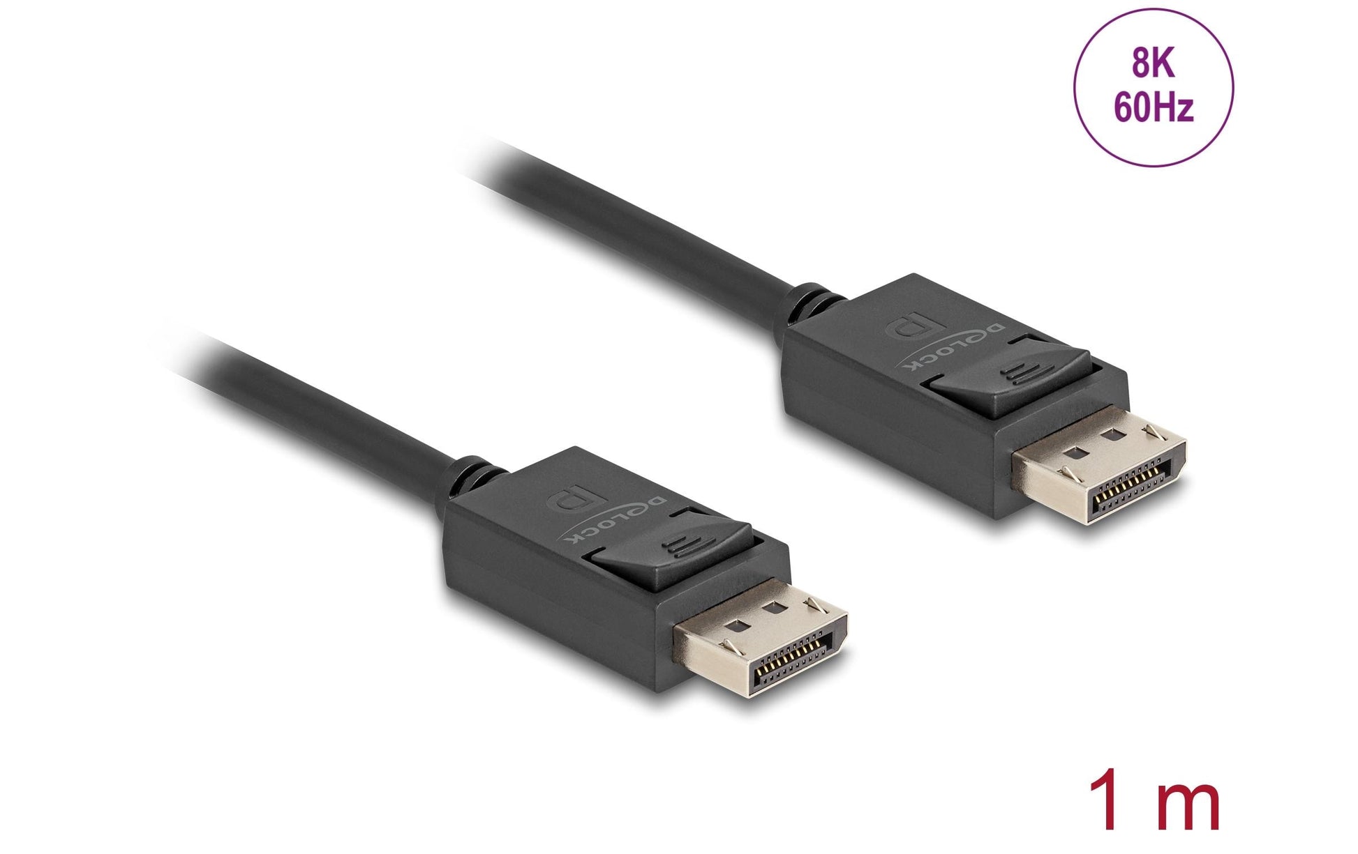 DeLOCK DisplayPort Kabel DP 2.1 8K 60 Hz – 1 m