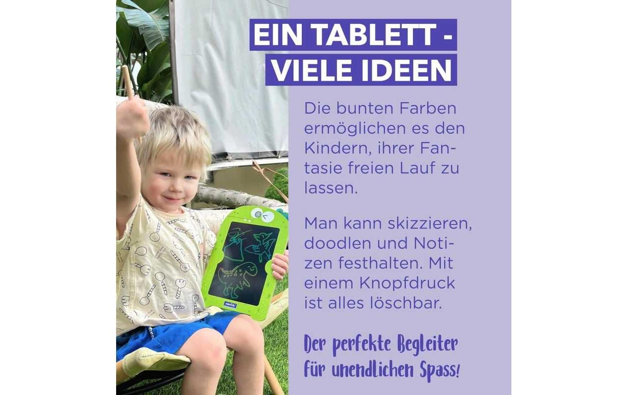Mieredu LCD-Schreibtafel, Dino, Grün/Blau