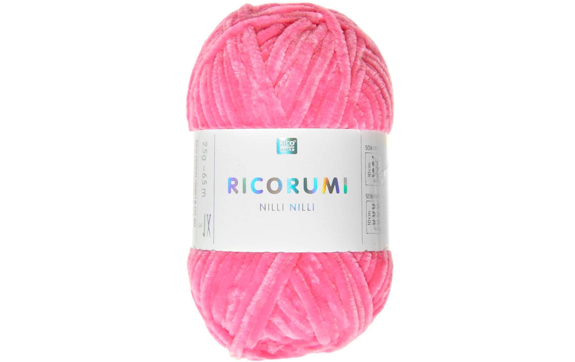 Rico Design Ricorumi Nilli Nilli Garn Neonpink – Polyester, 25 g, 65 m, Nadel 3 mm