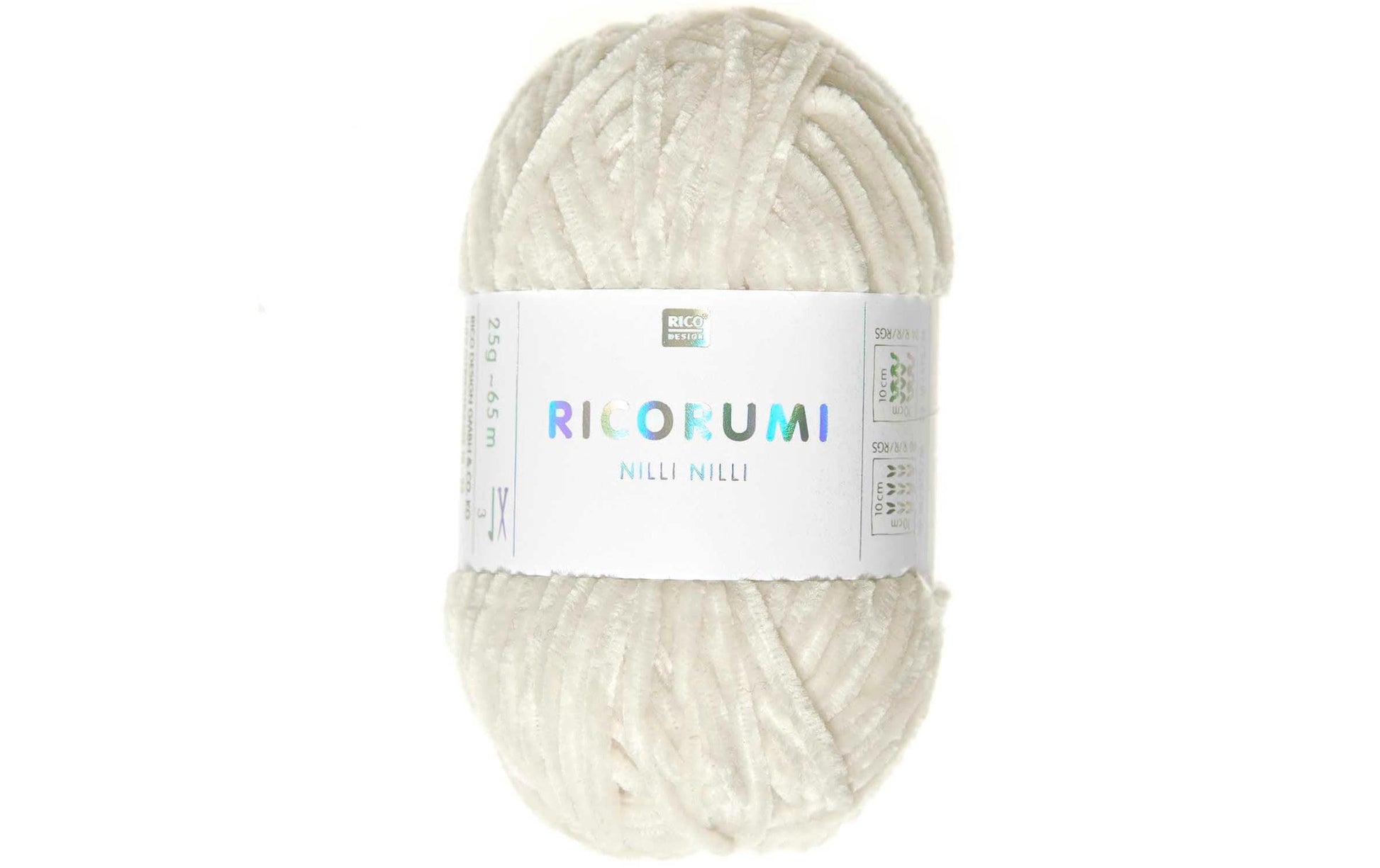 Rico Design Ricorumi Nilli Nilli Garn Creme – 25 g, 65 m, Polyester, Nadel 3 mm, 1 Stk.
