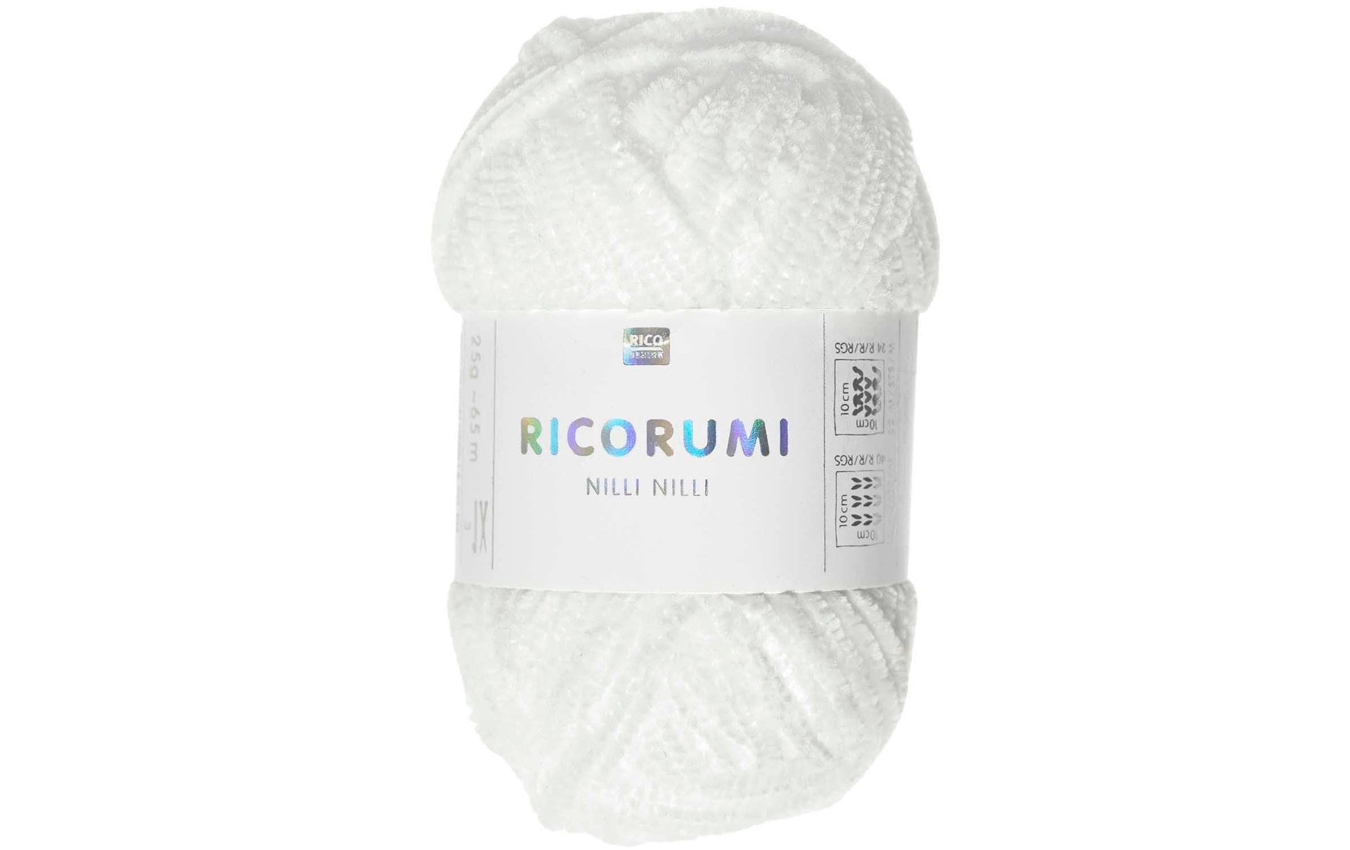 Rico Design Ricorumi Nilli Nilli Garn Weiss – 25 g, 65 m, Nadel 3 mm, 100% Polyester, 1 Stk.