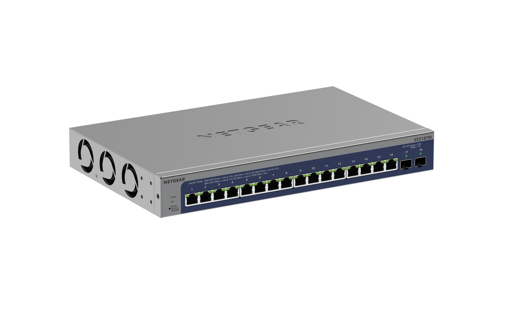 NETGEAR XS516TM – Verwalteter L2/L3/L4 Switch – 16× 10G, 2× SFP+