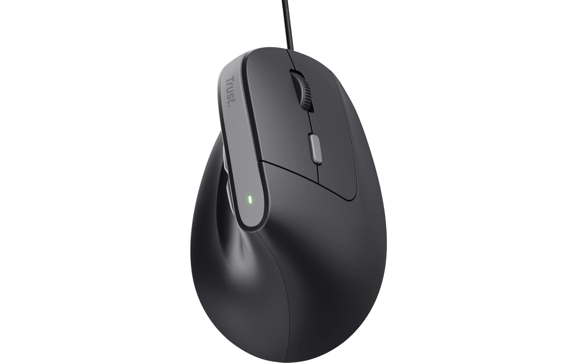 Trust Bayo II Ergonomisch – Vertikale Maus – Kabelgebunden (USB-A), Rechts, Schwarz