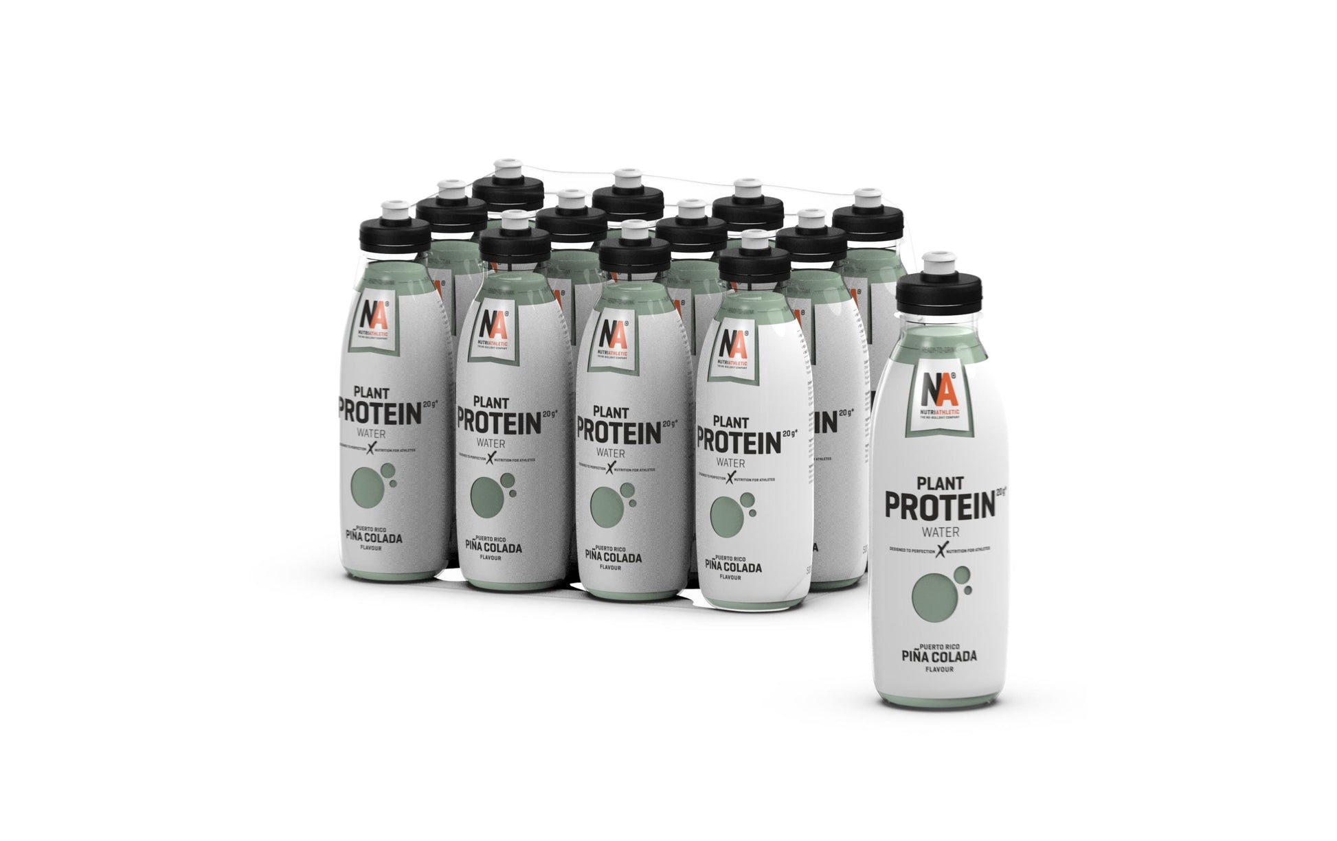 NutriAthletic – Sportgetränk PlanProtein Water, Pina Colada, zuckerfrei – 12 × 5 dl