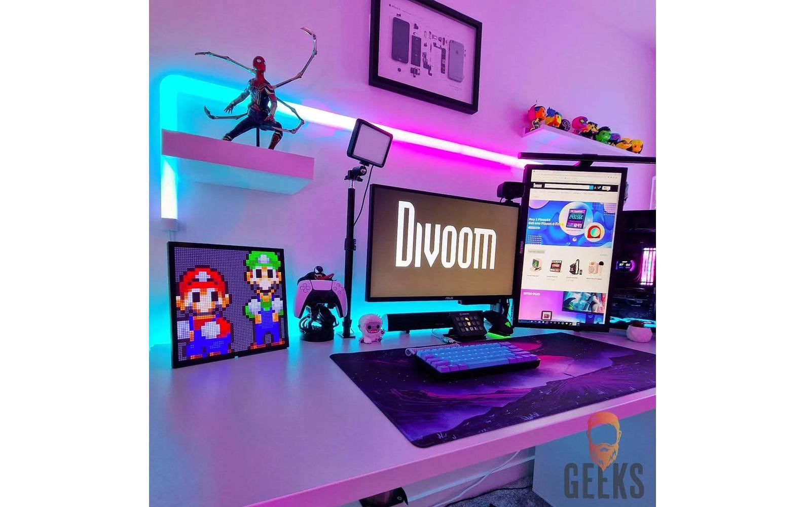 Divoom Pixoo 64 Pixel-Display – WLAN – Schwarz