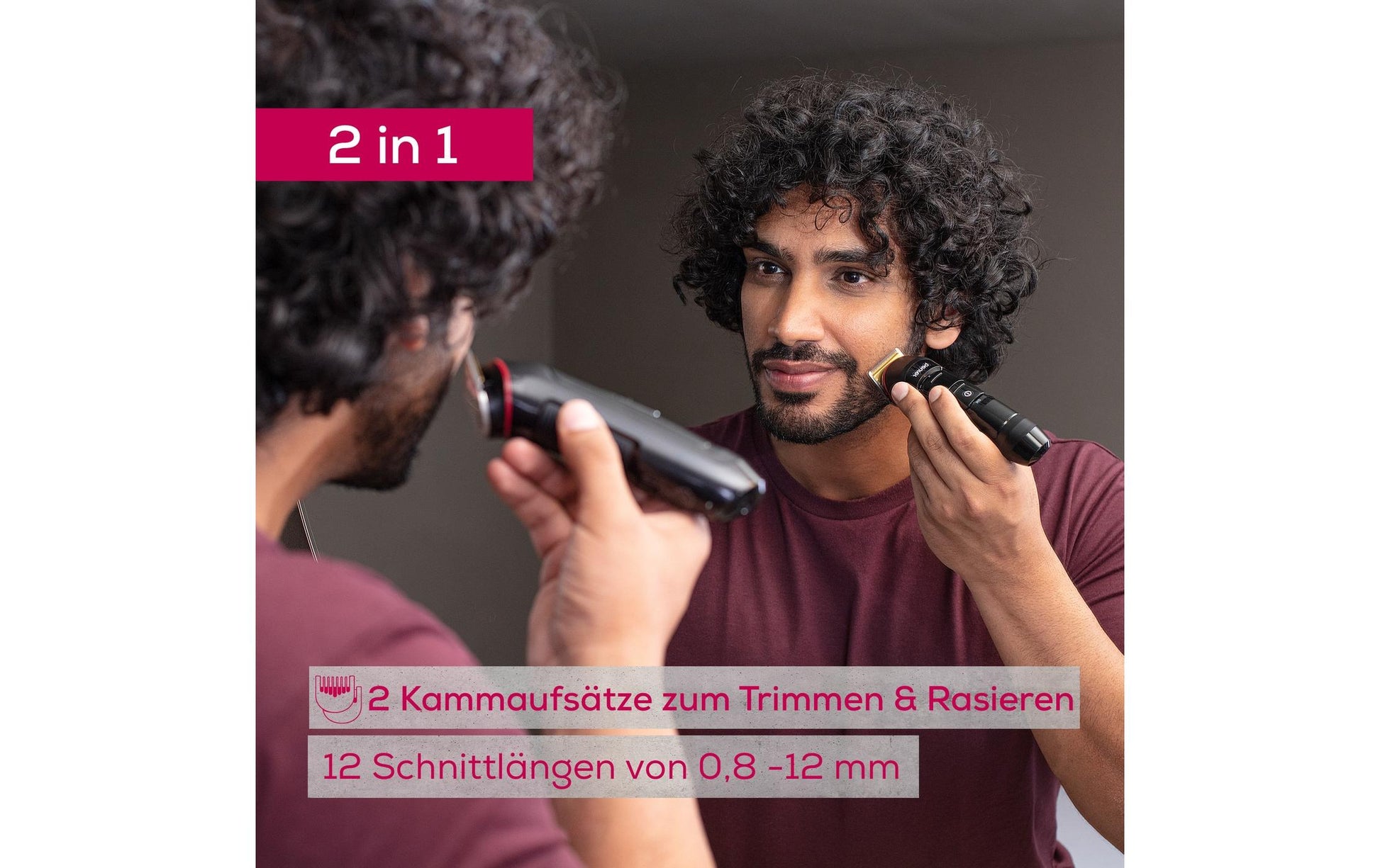 Beurer Barttrimmer MN4X – 0,8–12 mm Schnittlänge, Li-Ion-Akku, 90 min, 1,5 h Ladezeit – schwarz