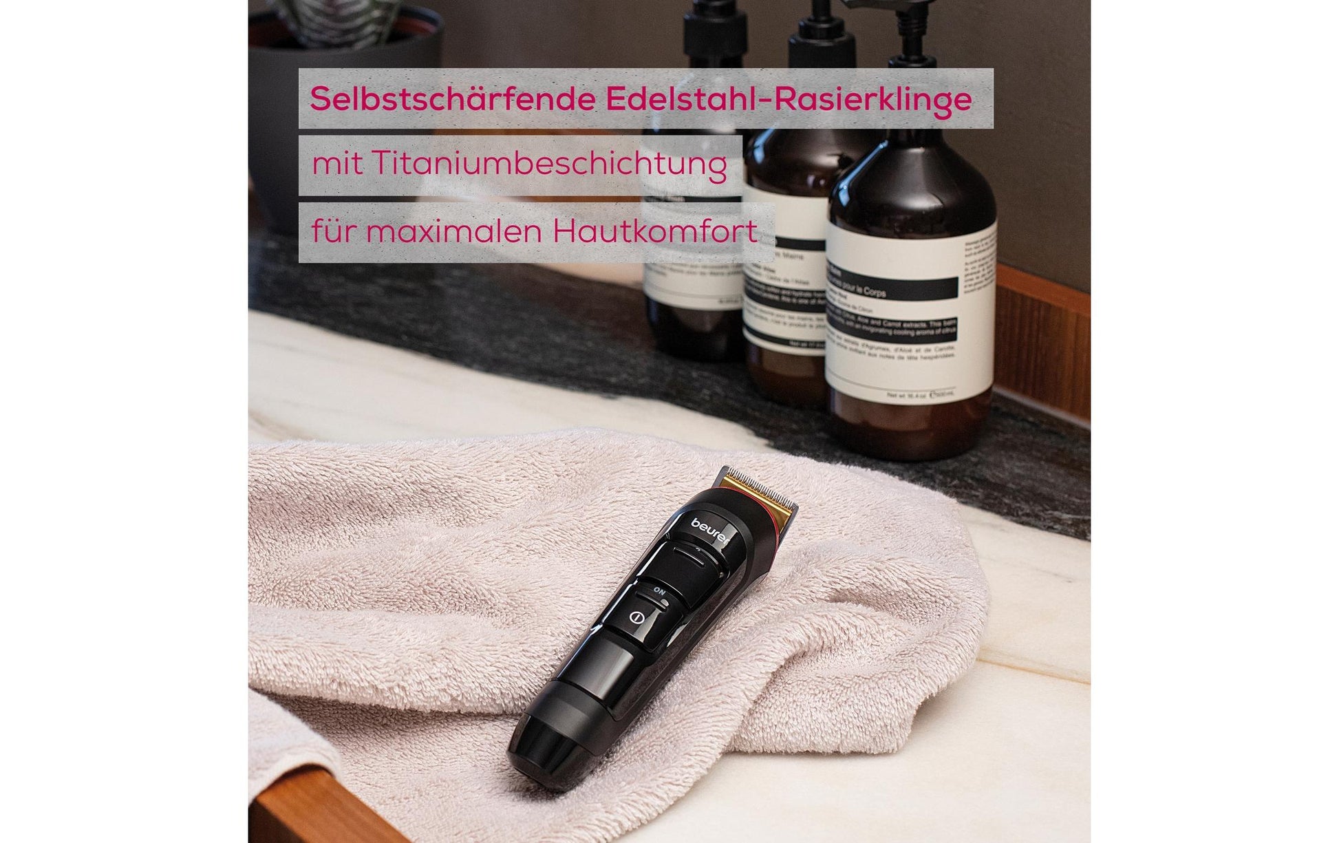 Beurer Barttrimmer MN4X – 0,8–12 mm Schnittlänge, Li-Ion-Akku, 90 min, 1,5 h Ladezeit – schwarz