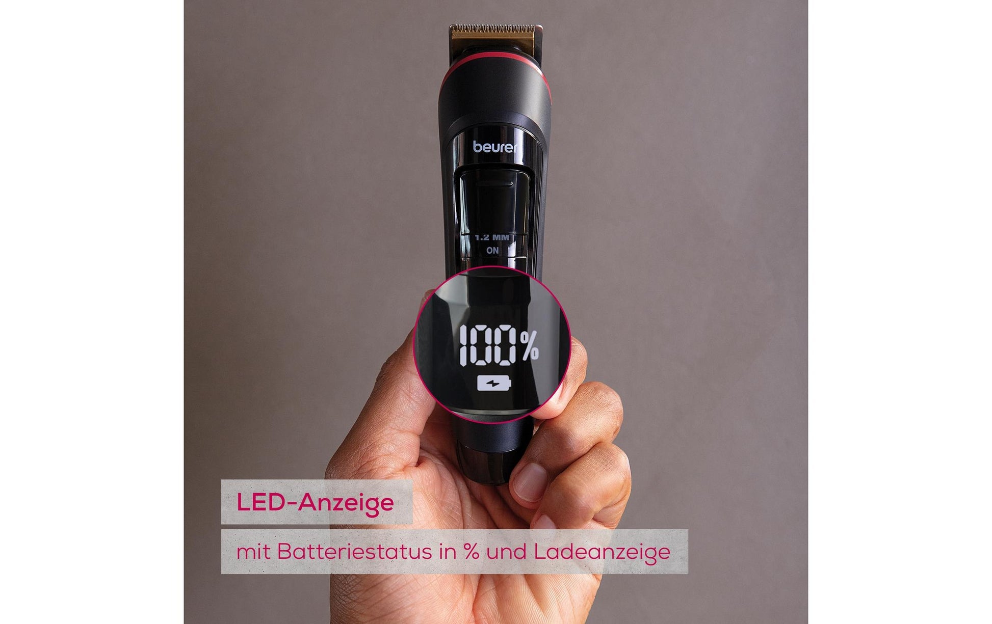 Beurer Barttrimmer MN4X – 0,8–12 mm Schnittlänge, Li-Ion-Akku, 90 min, 1,5 h Ladezeit – schwarz