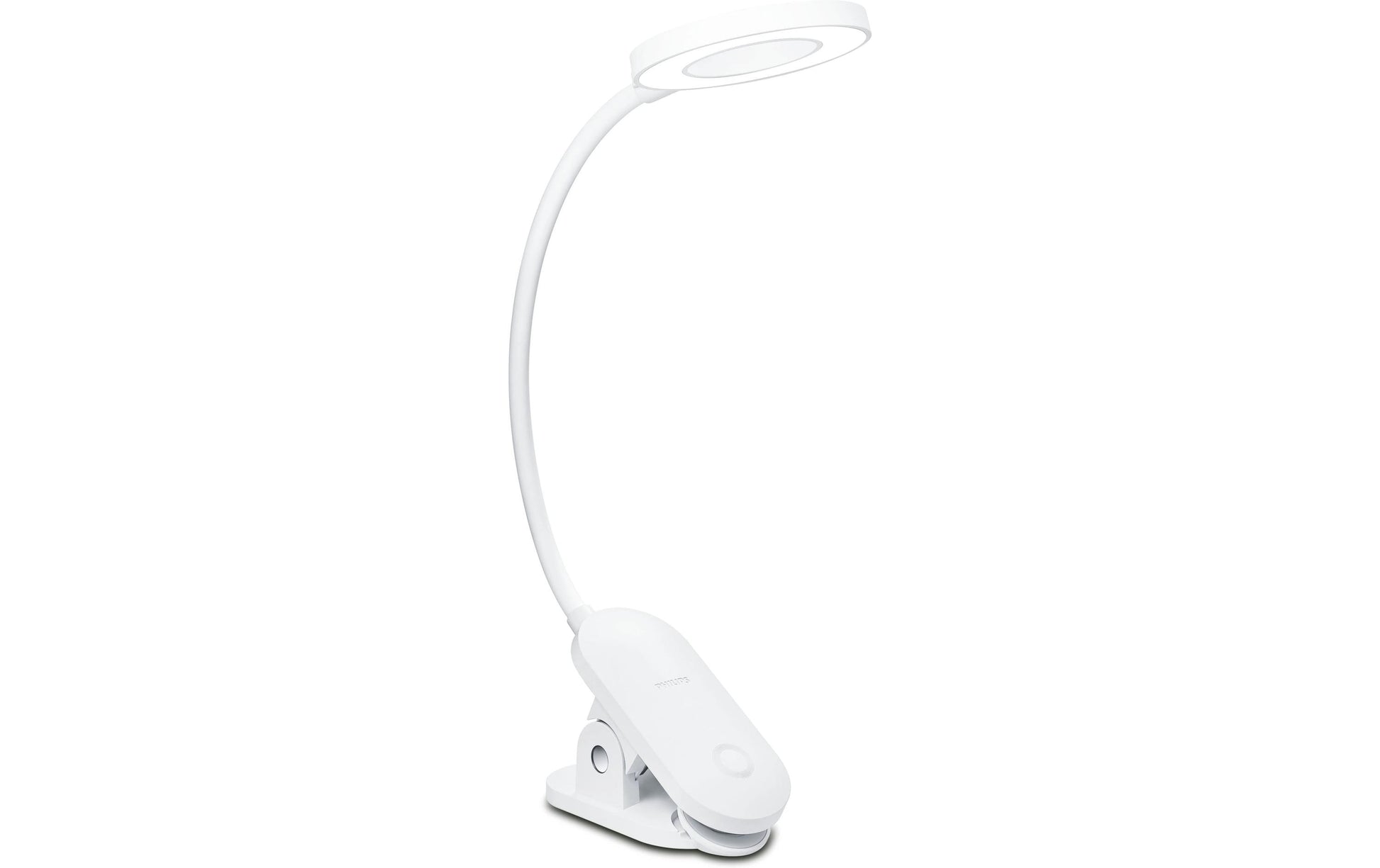 Philips by Signify Philips Tischleuchte Forys Clip – 4000 K, 200 lm, 5 W, dimmbar, EyeComfort, weiss