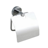 TESA Smooz – Toilettenpapierhalter – chrom, klebend, wandmontiert, mit Deckel, 14,5 × 5,4 × 13 cm