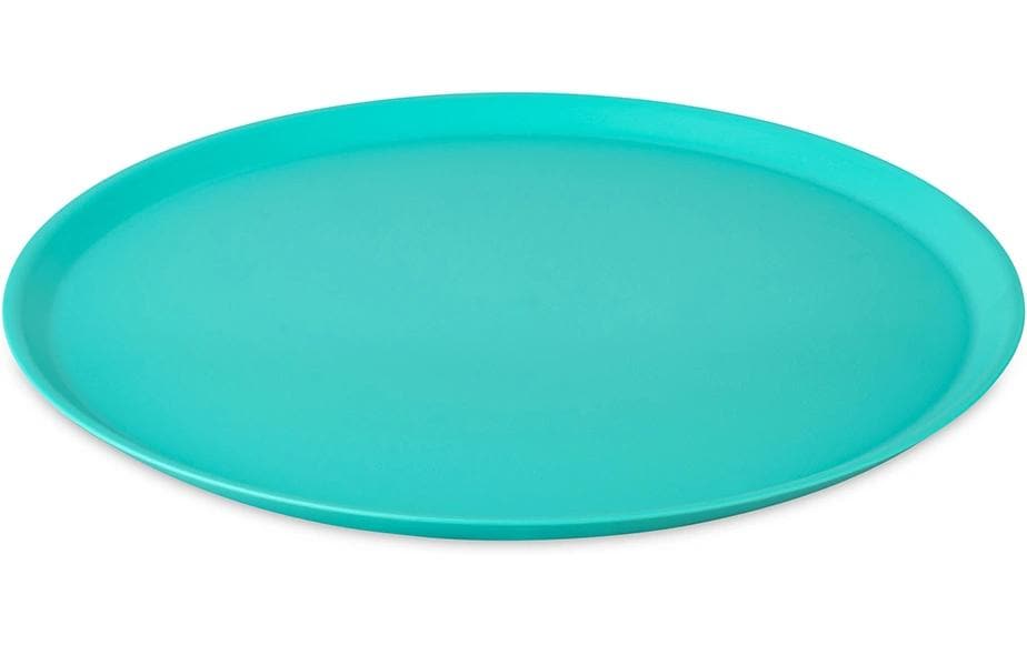 koziol Essteller NORA – Ø 25,5 cm, Kunststoff (biozirkulär), Grün, spülmaschinenfest, melaminfrei