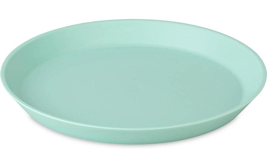 Koziol Speiseteller NORA – Ø 20,5 cm, Kunststoff (biozirkulär), Grün, spülmaschinenfest, BPA-frei